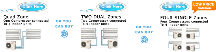 quad zone split air conditioner